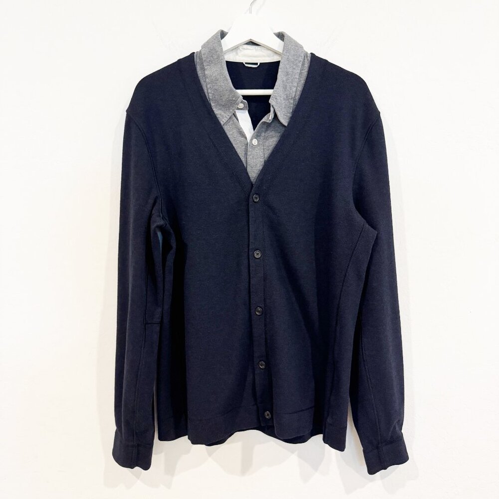 Kit + Ace Mens Blue‎ Layered Cardigan Sweater